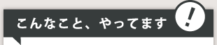 こんなこと、やってます